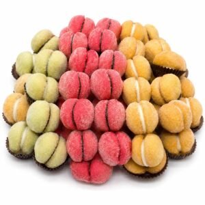 Pesche: biscotti estivi ripieni di cioccolato bianco e fondente