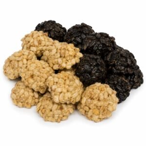 Pignoccata glassata con arachidi e cioccolato