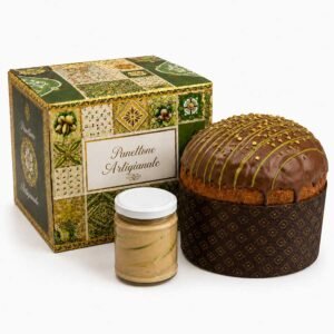 Panettone Dubai Chocolate artigianale con vasetto